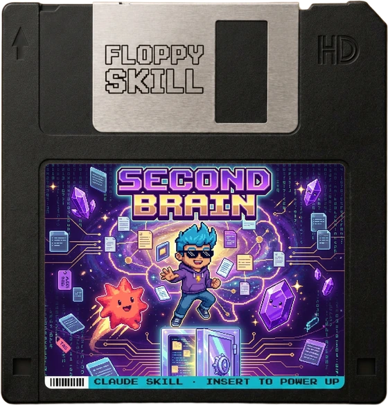 Obsidian Second Brain floppy