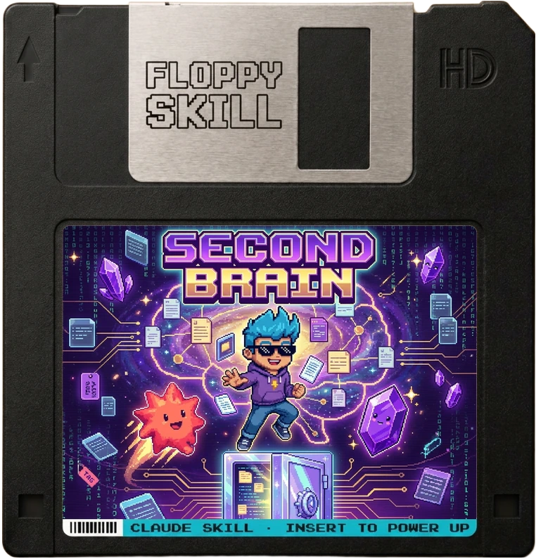 Obsidian Second Brain floppy